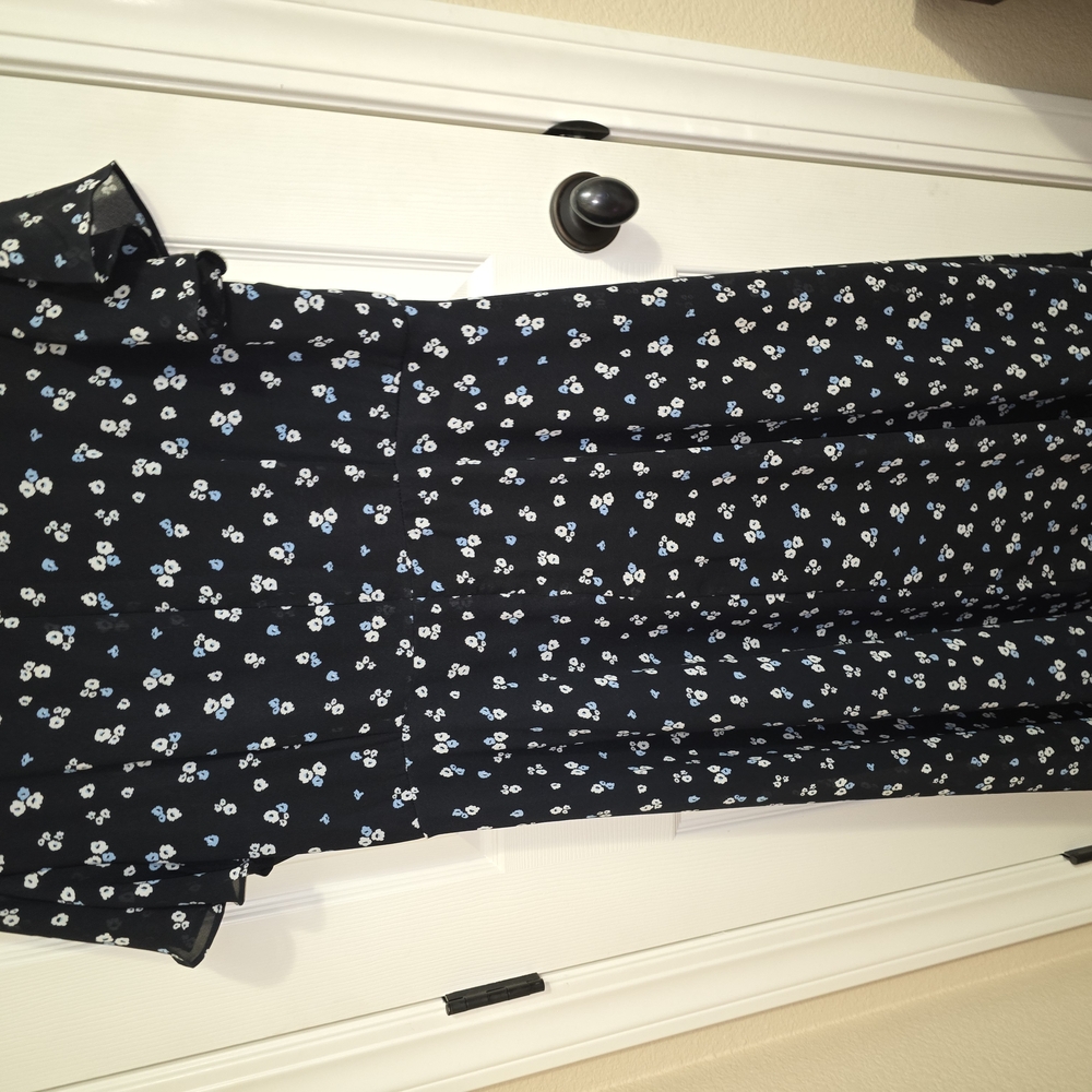 Lane Bryant A-Line Maxi Skirt Black and White Pleated